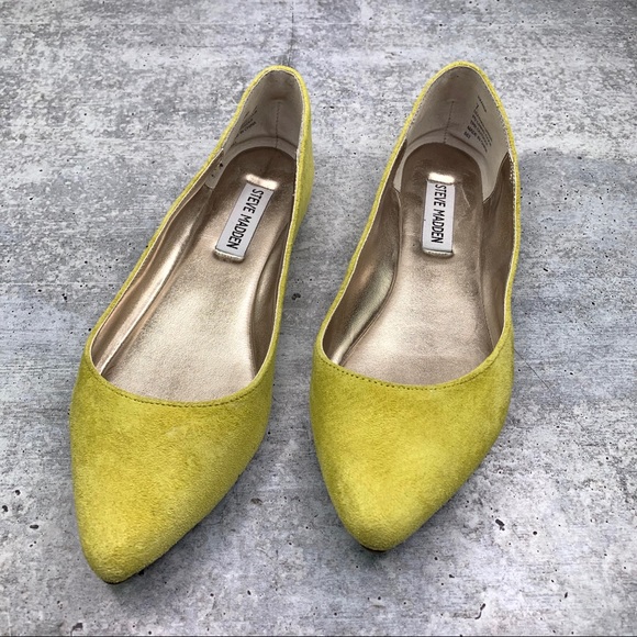 steve madden yellow flats